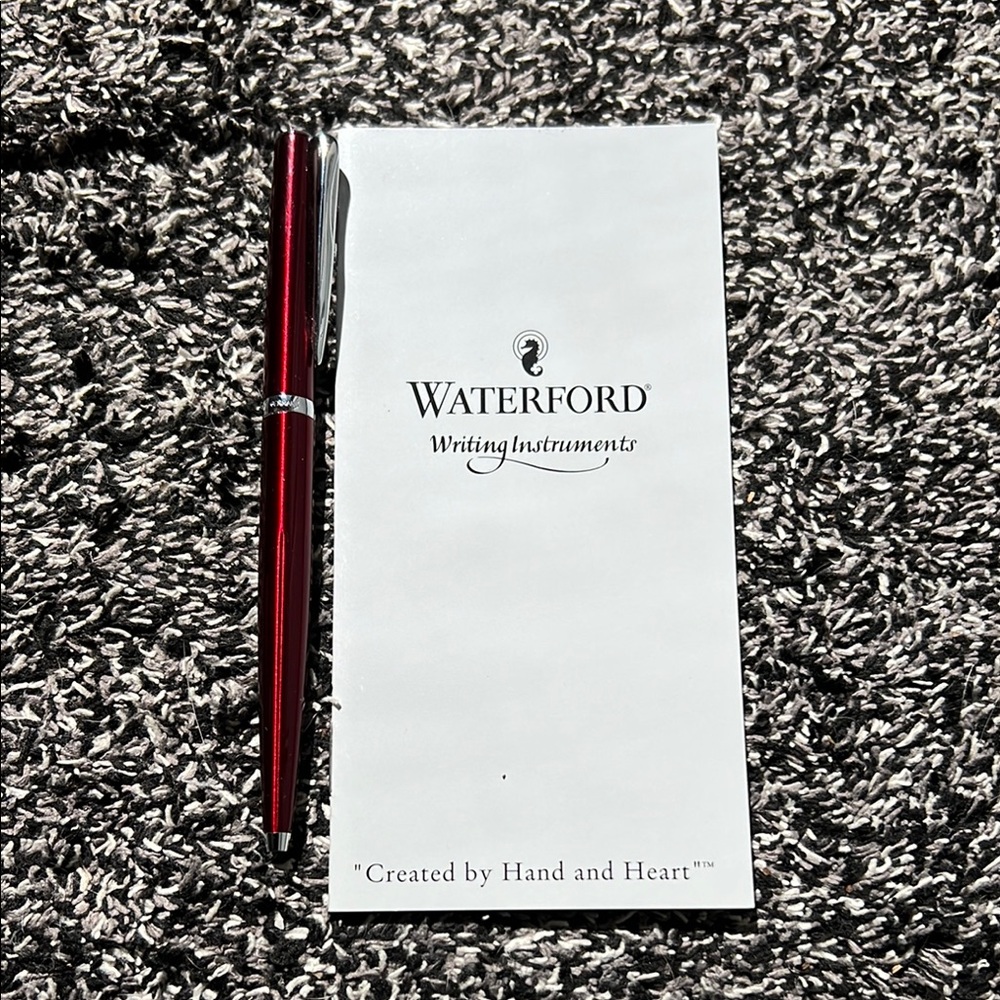 Waterford Red Pen with Case - Picture 2 of 6